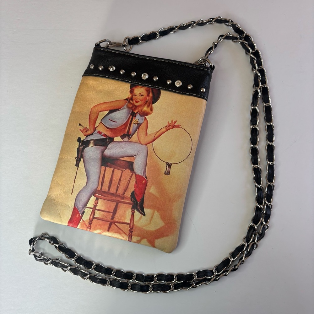 American Bling Pin Up Girl Crossbody Purse